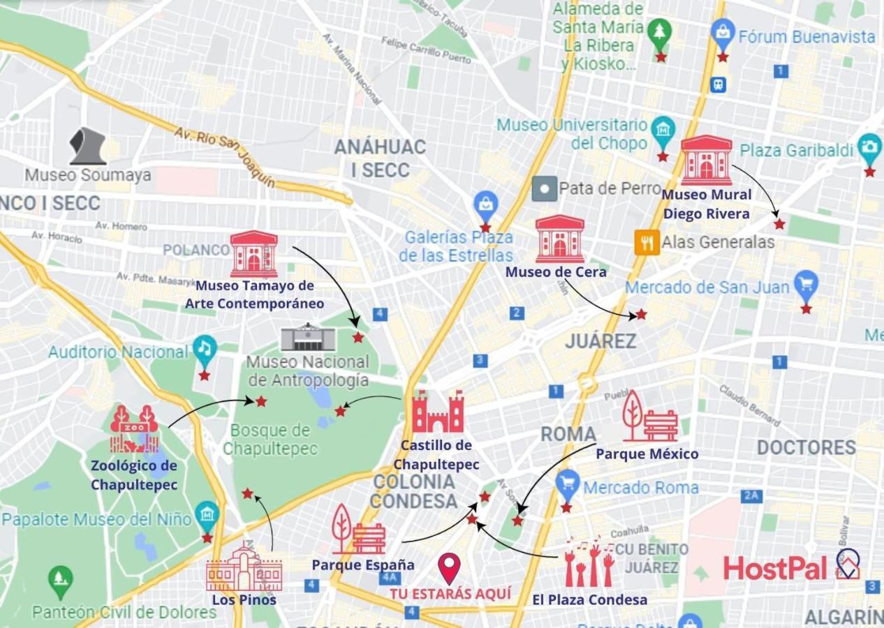 Hostpal Casa Carmelia Condesa - Jose Apartment Mexico City